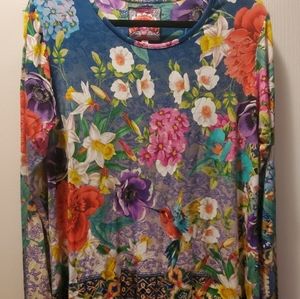 Johnny Was Scoop neck l/s tee